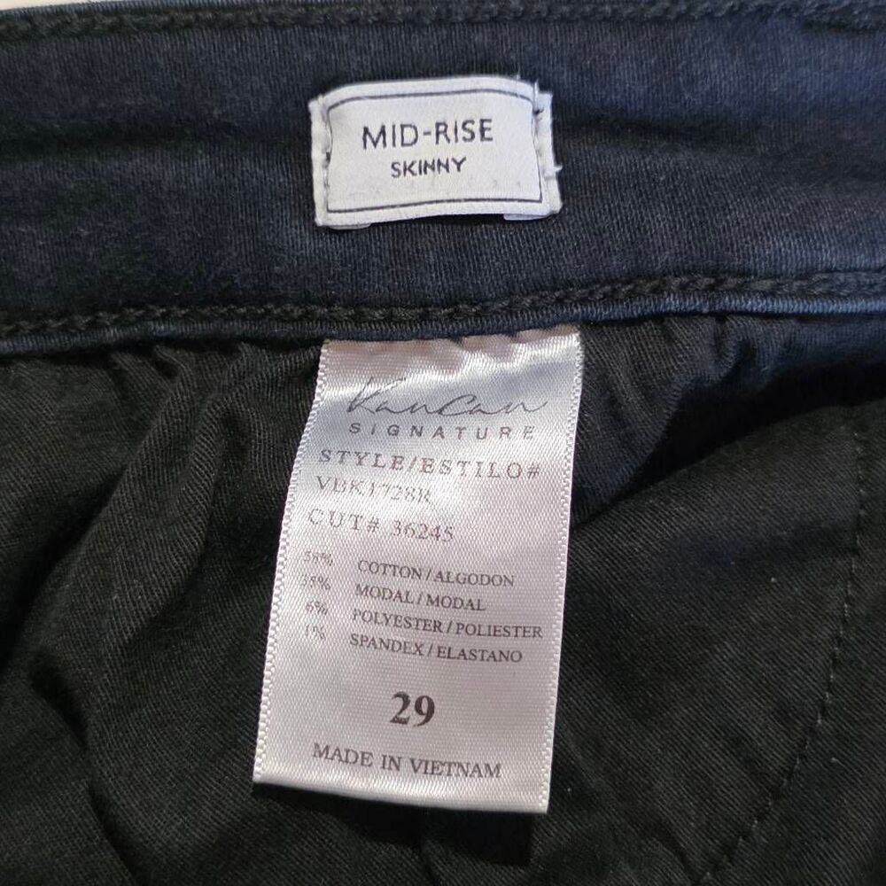 KanCan Signature Mid Rise Skinny Black Jeans Size 29 - Picture 5 of 8